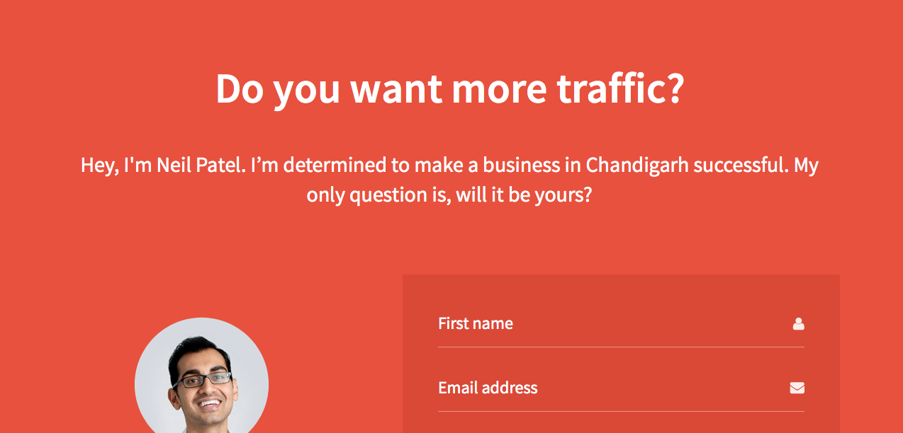 Location based marketing, personalized landing pages