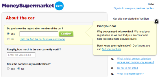 money-supermarket Money Supermarket Web Form