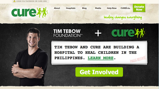 Cure Internation Website Design