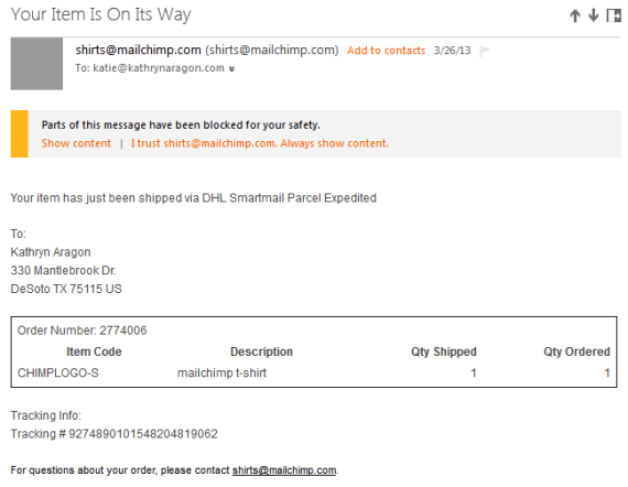 touch 3 - package is on its way
