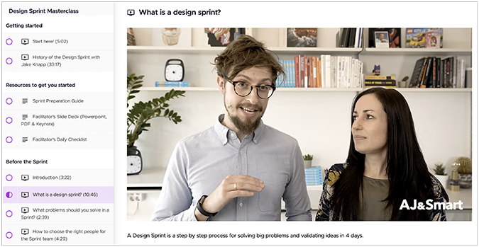 AJ & Smart’s Design Sprint Masterclass video