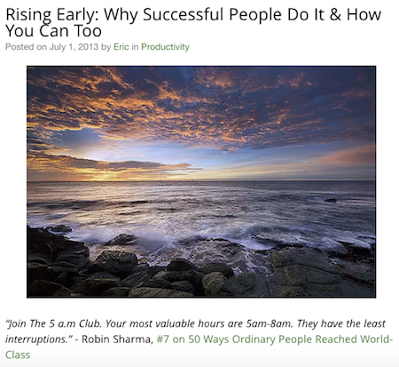 Rising Early