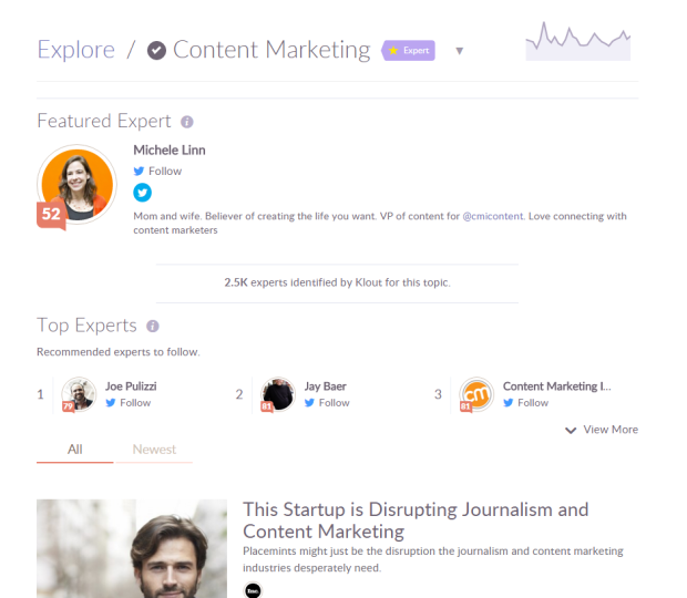klout explore