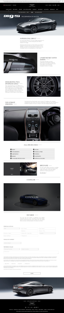 Product aware landing page