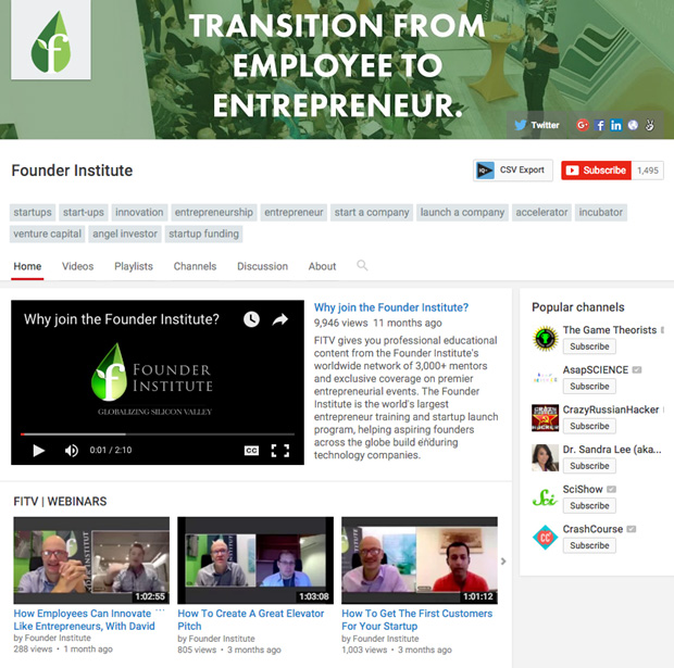 founder institute youtube