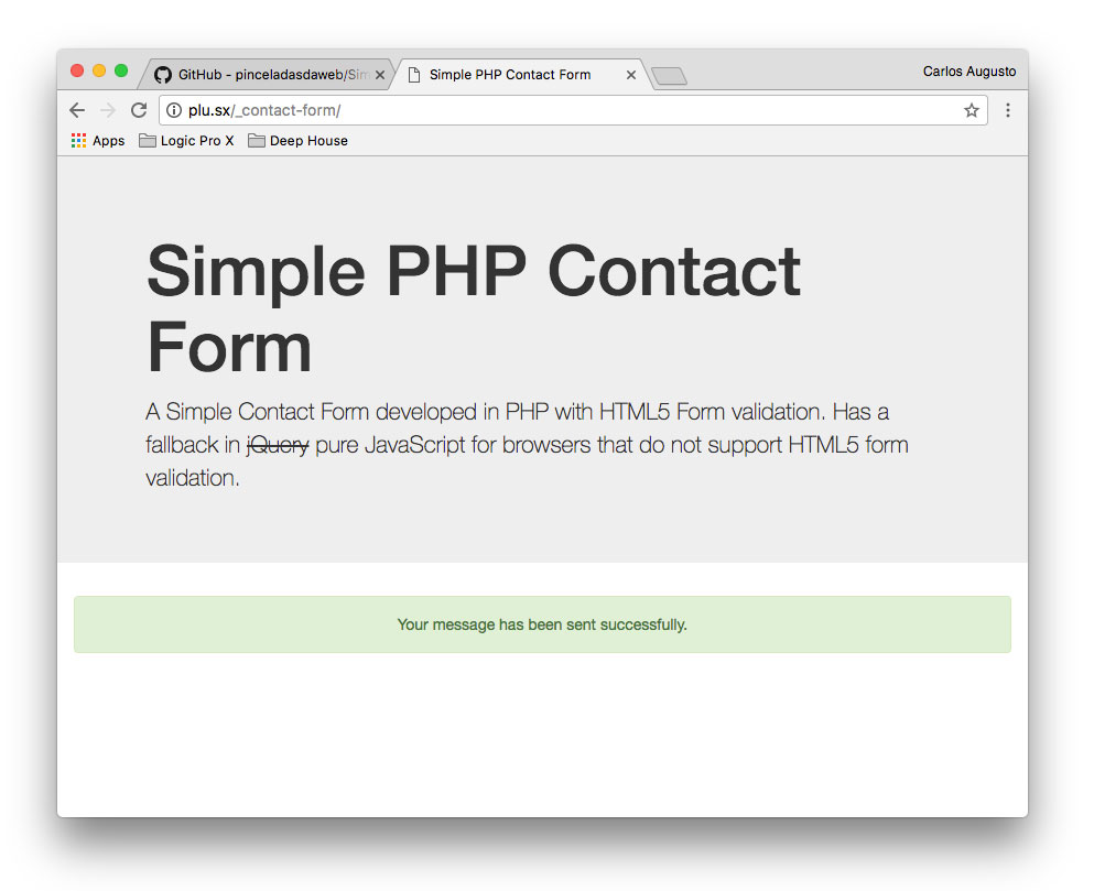 Simple php contact form