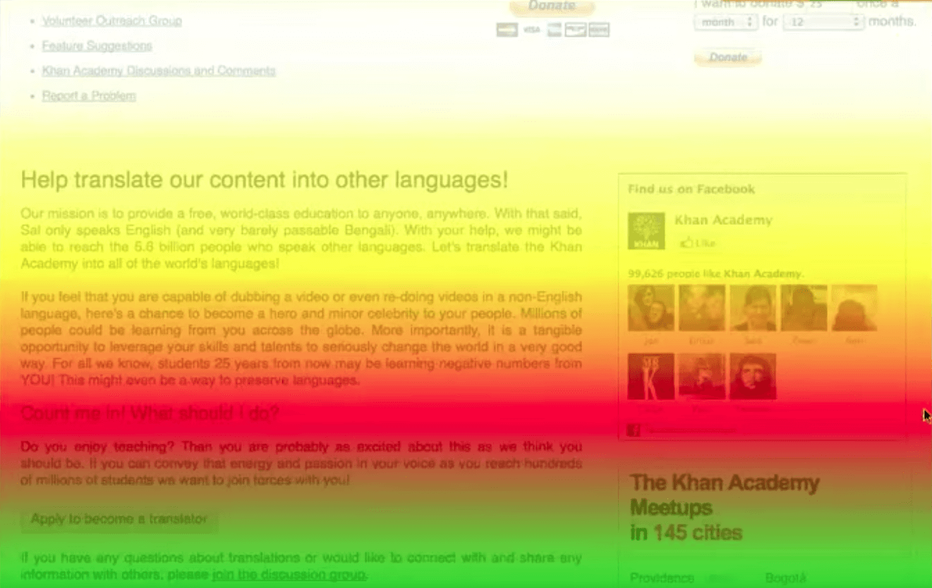 Help translate your content scroll map