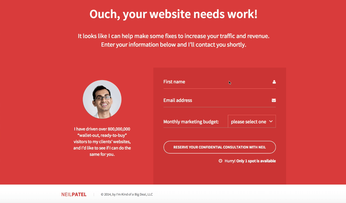 ouch your website needs work