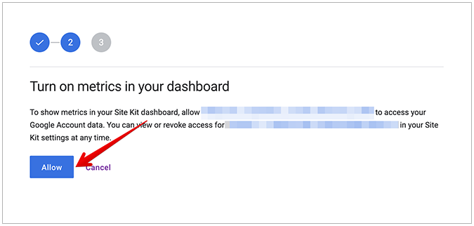 Turn on metrics in dashboard screen. 