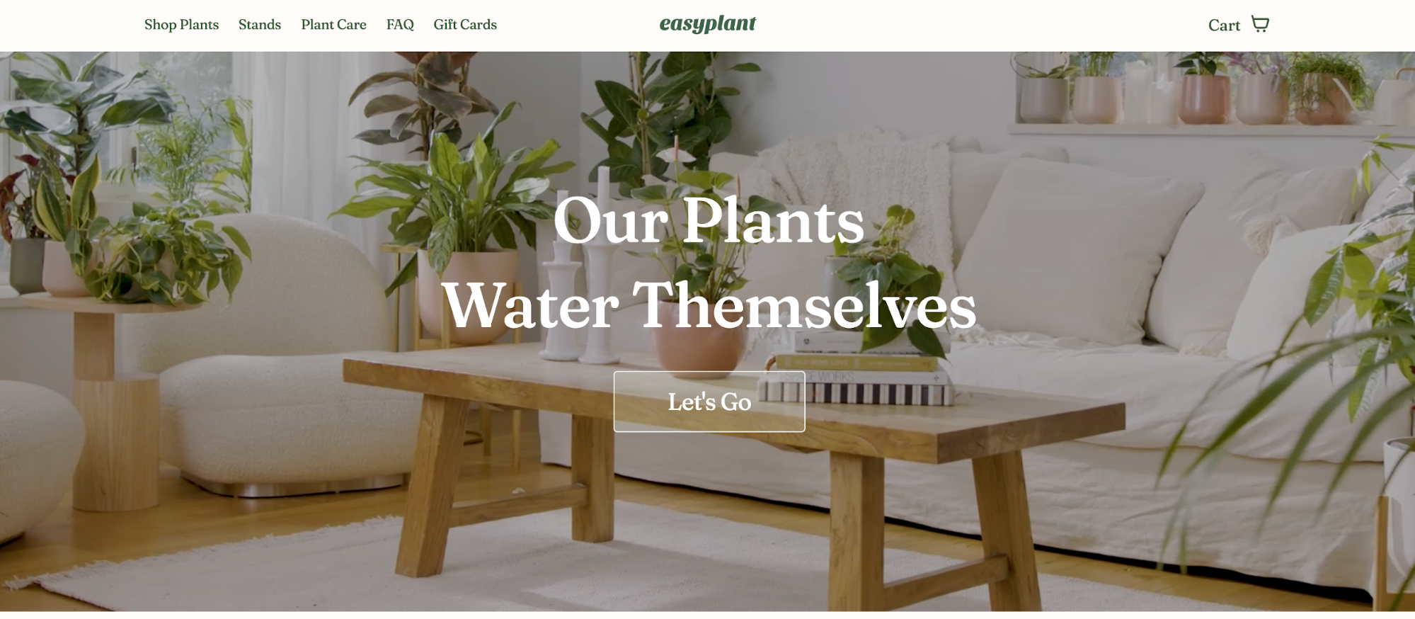 Easyplant website homepage. 