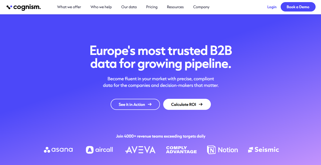 Landing page for Cognism to see it in action. 
