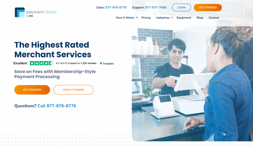 Payment depot home page