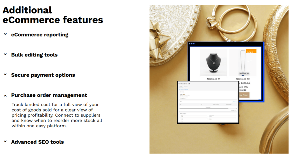 Web.com web store advanced features