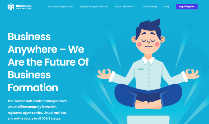 BusinessAnywhere.io landing page