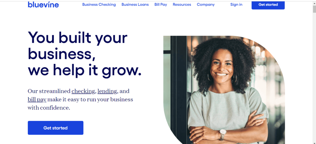 Bluevine home page