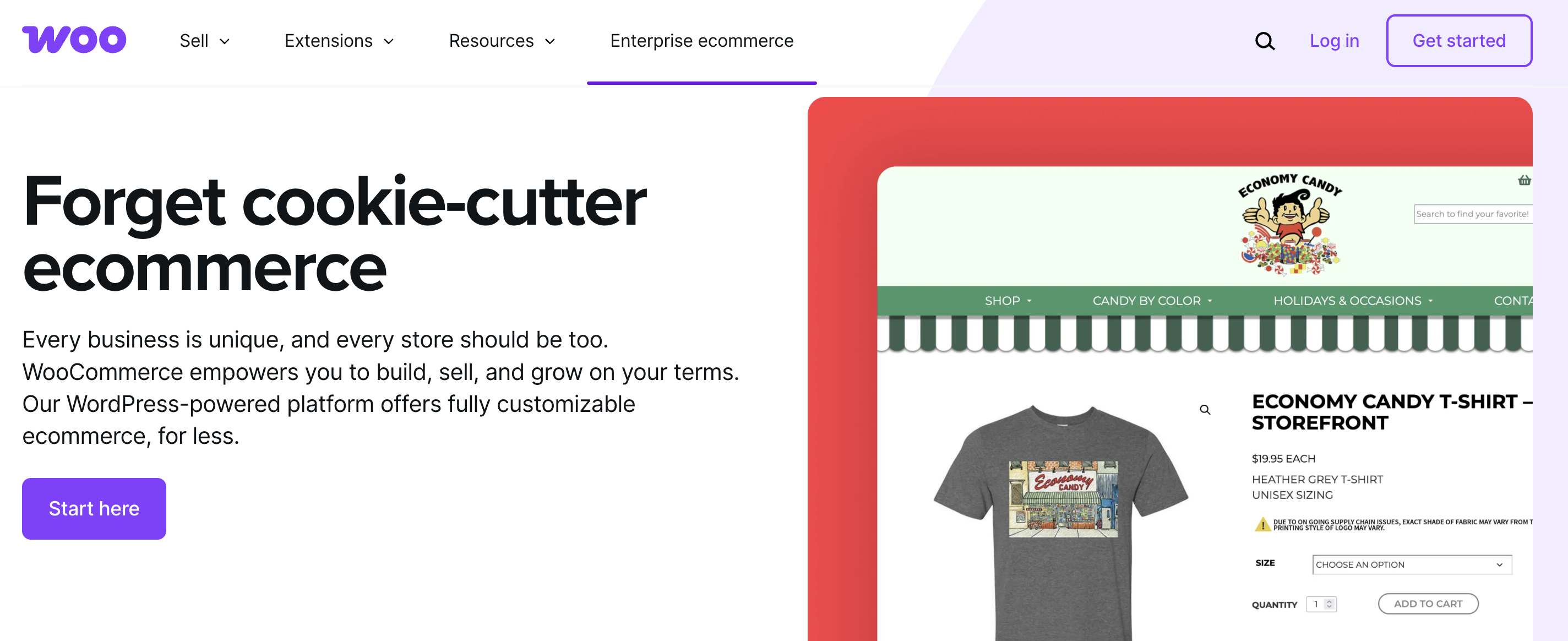 WooCommerce homepage