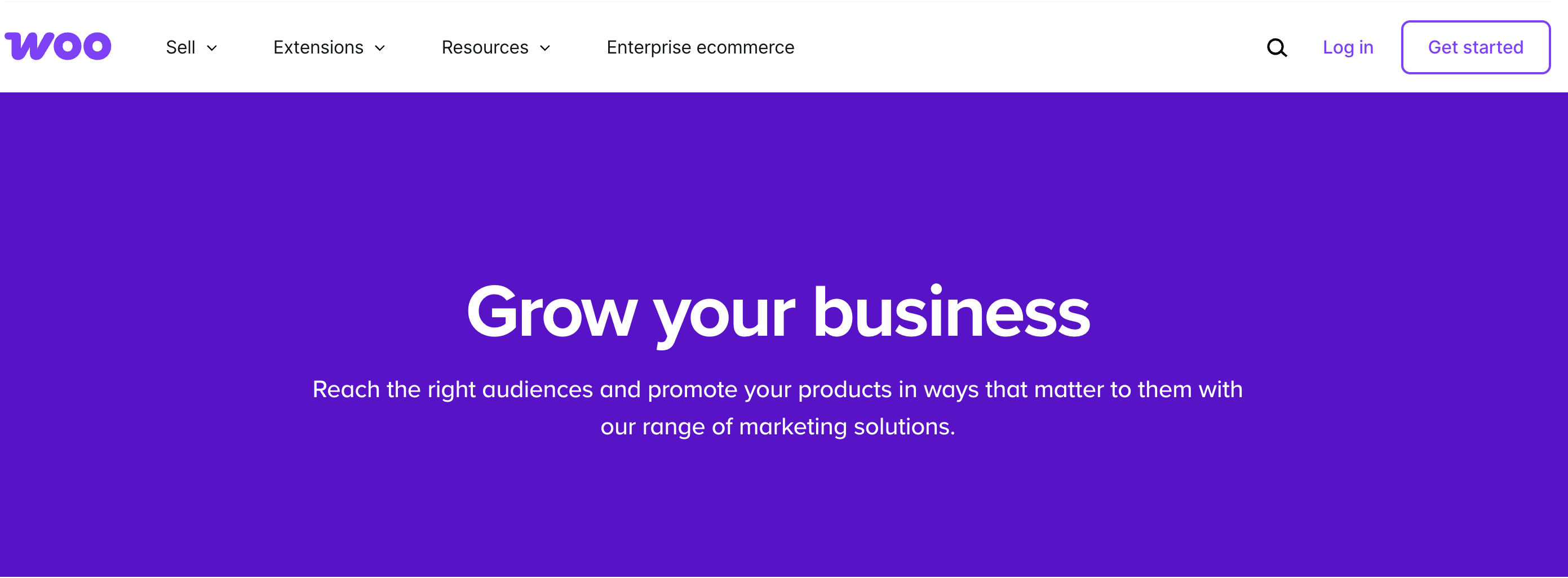 WooCommerce marketing landing page. 