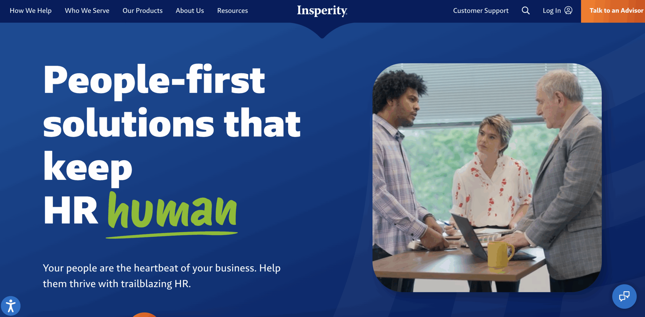 Insperity homepage