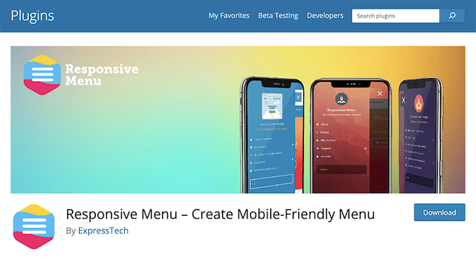 WordPress Responsive Menu plugin