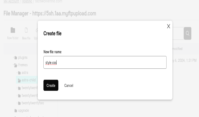 WordPress create style sheet folder