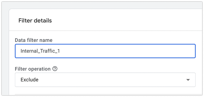 Filter details menu in GA4 with option to name filter. 