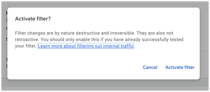 Activate filter popup in GA4. 