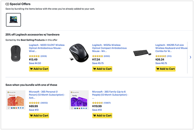 Best Buy special offers page