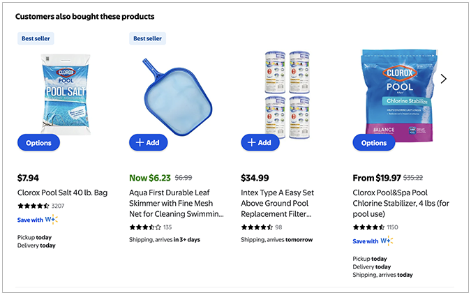 Walmart page for customers who bought these products 