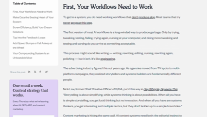 Sidebar example showing a sticky option.