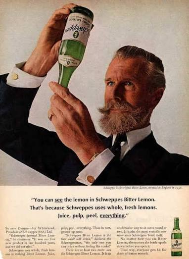 Classic Ogilvy print ad for Schweppes Bitter Lemon