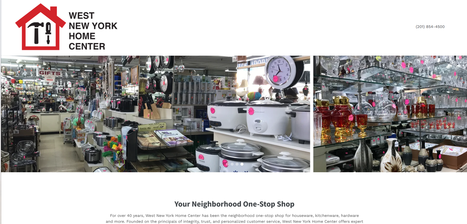 West New York Home Center storefront and product displays