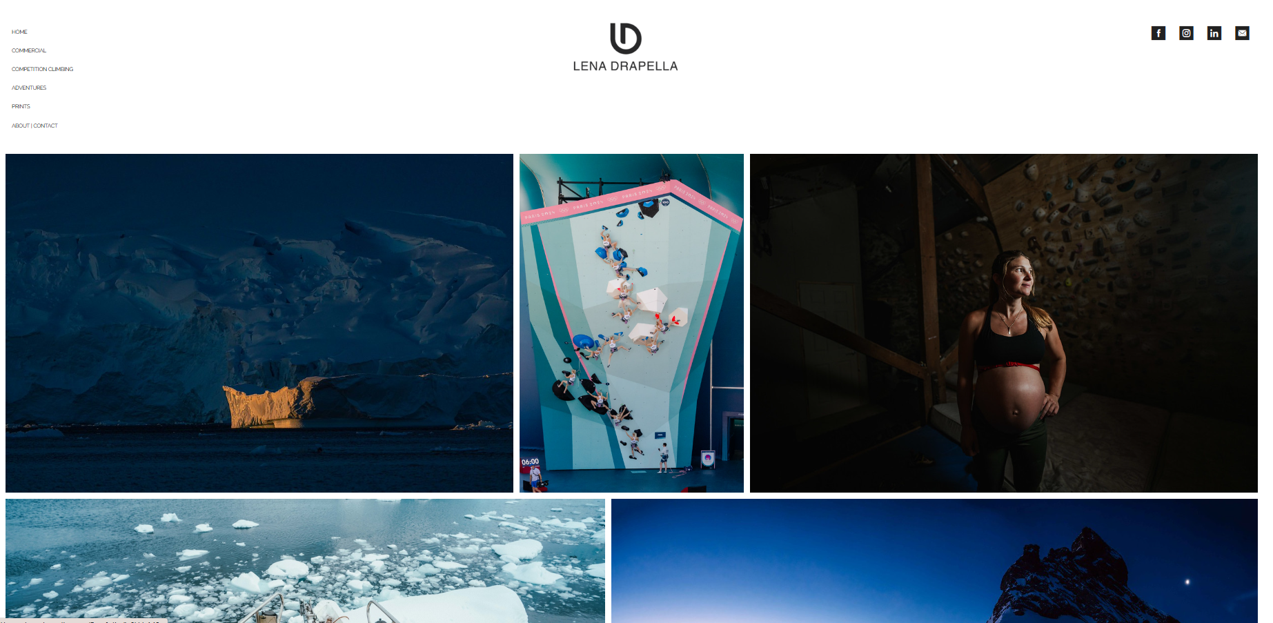 Lena Drapella photography portfolio grid